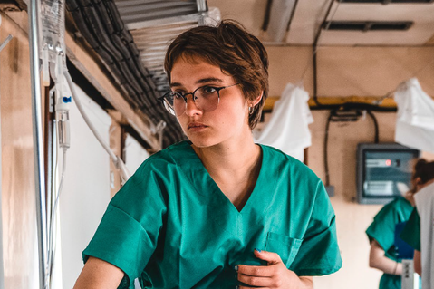 Medische zorg tijdens transport in Oekraine