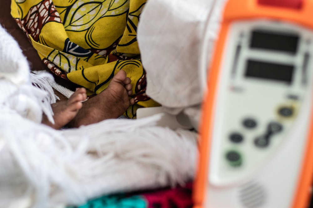 Mazelen patiënt in Congo.