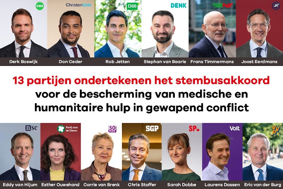 politieke partijen die het stembusakkoord ondertekenen