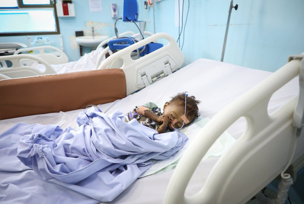 Patientje in ziekenhuisbed