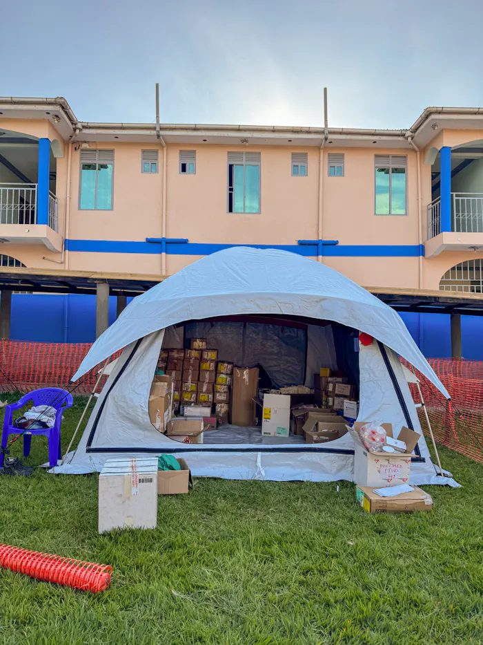 Ebolabehandelcentrum in Bunia