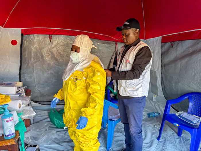 Ebolabehandelcentrum in Bunia