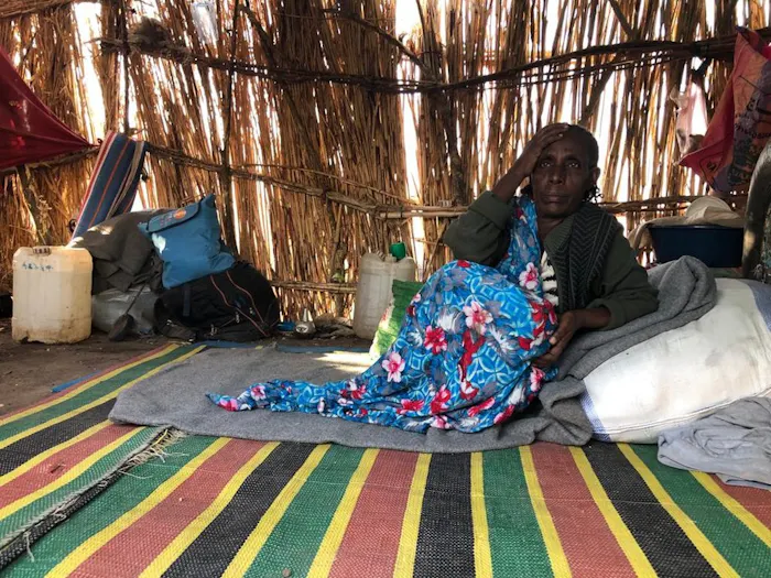 Hadahra, 60 jaar oud, bij de grensovergang in Hamdayet