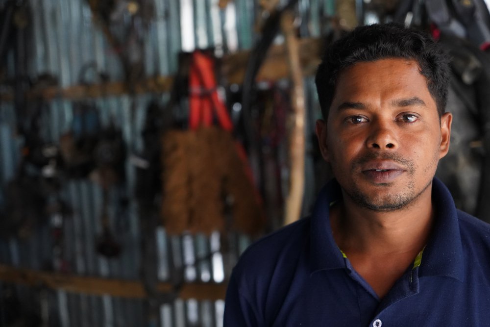 Anwar uit Myanmar in een vluchtelingenkamp in Bangladesh