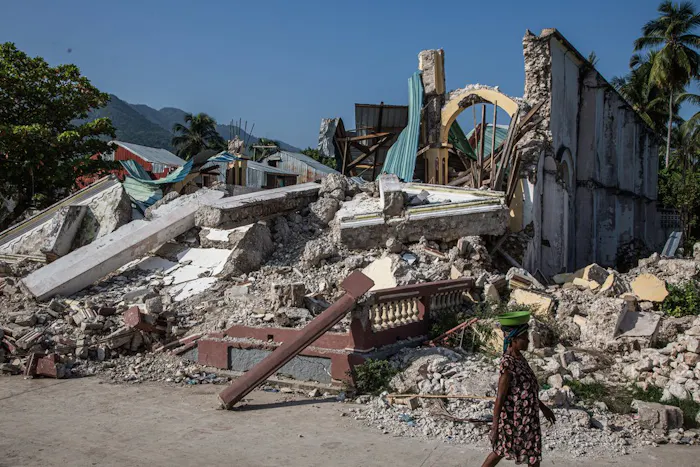 Door de aardbeving in Haïti zijn veel huizen ingestort