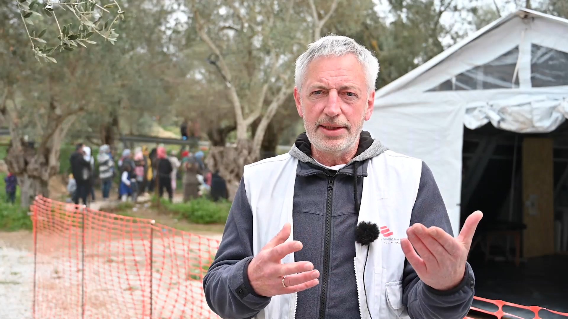 Peter Casaer in kamp Moria op Lesbos