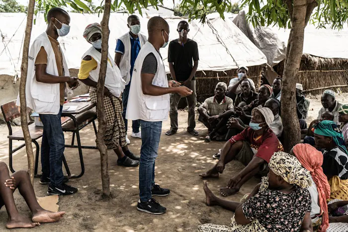 Psychologische sessie in het Mangua Kamp in DRC
