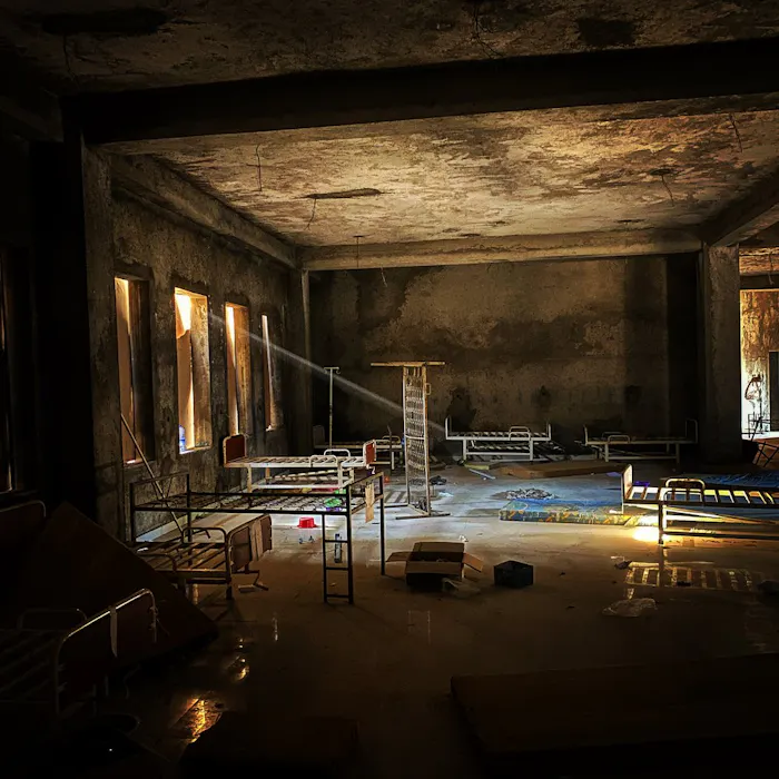 Verlaten ruimte in ziekenhuis in Adwa