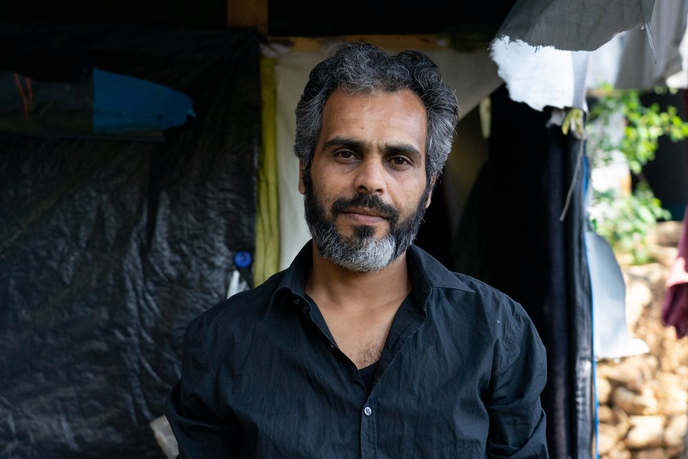 Mohamed uit Syrië in een detentiekamp op Samos