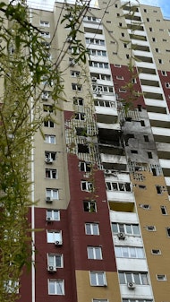 Russische luchtaanval op Oekraine april 2026.