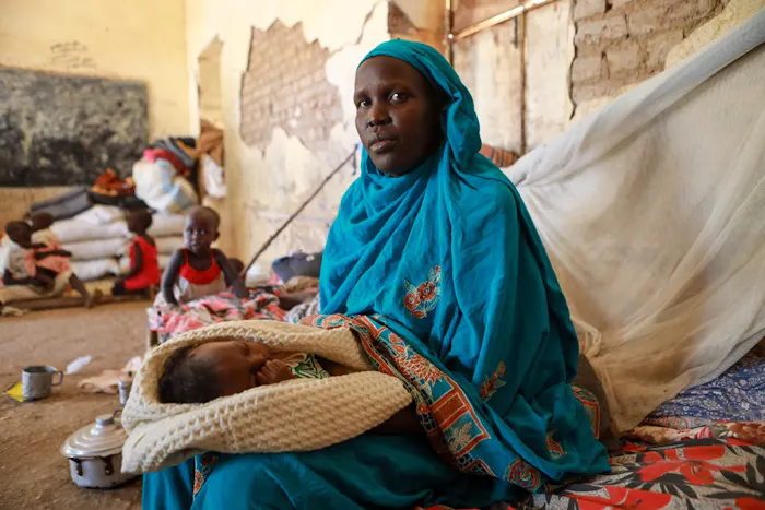 Marry Monga en haar kindje.