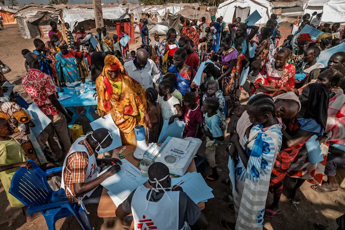 Ons team ter plaatse tijdens een mobiele kliniek in Rubkona