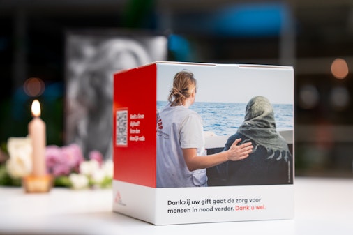 In memoriam collectebox voor Artsen zonder Grenzen