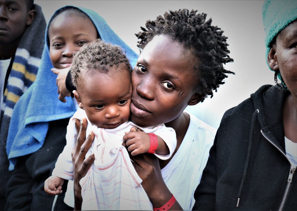 Bintu en dochtertje Dialo